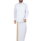 Ramraj Cotton Mens Full Sleeve Formal 100 % Cotton White Shirt | Swadesiicart