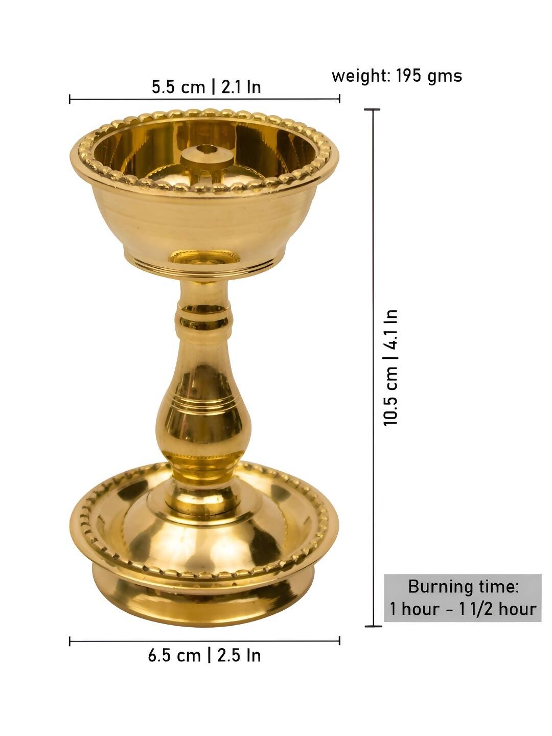 Spillbox Gold-Toned Brass Udupi Nanda Stand Diya Pooja Essential | Swadesiicart