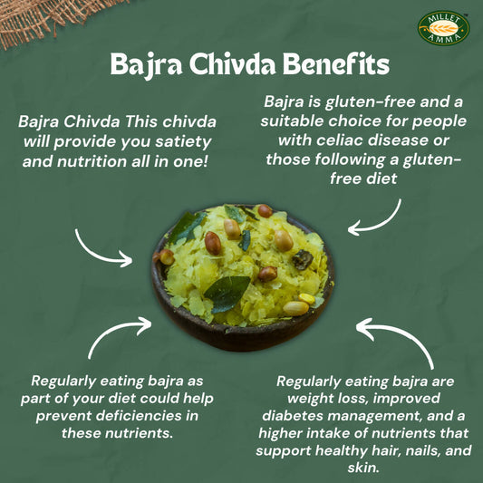 Millet Amma Organic Bajra Chivda Namkeen - Swadesiicart