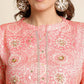 Peach Chiffon Paisley Printed Top - Himanshi - Swadesiicart