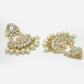NVR Women Gold-Polished Kundan Chandbali Earrings | Swadesiicart