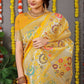 Jyoti Fashion Women's Yellow Banarasi Silk Zari Woven Saree with Blouse | Swadesiicart
