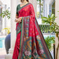 Shree Shyam Fashion Pochampalli Silk Red Saree