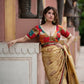 Amodini Designer Studio Women's Multicolor Bandhej Long Sleeves Readymade Sabyasachi Blouse