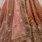 Jyoti Fashion Women's Scarlet Bridal Net Fancy Dori & Sequins Multi Thread Embroidered with Diamond Work Wedding Lehenga Choli | Swadesiicart