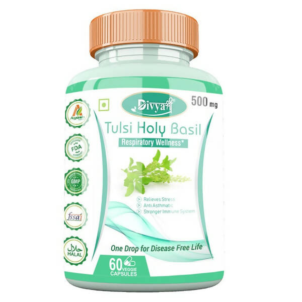 Divya Shree Tulsi Holy Basil Veggie Capsules | Swadesiicart