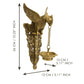 eCraftIndia Gold-Toned Handcrafted Bird Wall Hanging with Diya for 5 wicks | Swadesiicart