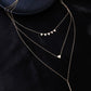 NVR Women's 3 Layered Gold-Polished Minimal Layered Necklace | Swadesiicart