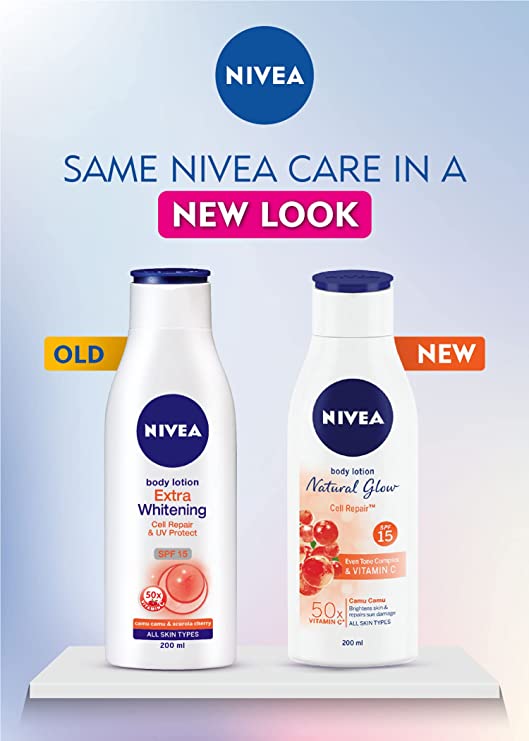 Nivea Body Lotion Natural Glow Cell Repair - Swadesiicart