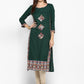 NOZ2TOZ Women's Green Printed Kurta- (1pc set) - Swadesiicart
