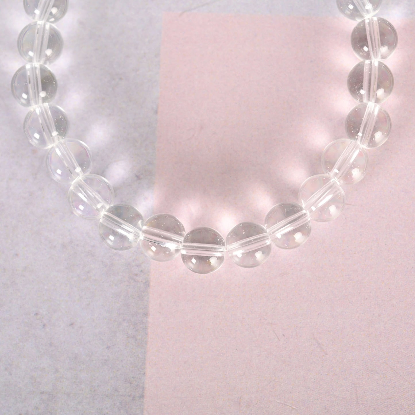NVR Men & Women Transparent Beaded Elasticated Bracelet - NR Retail-NVR