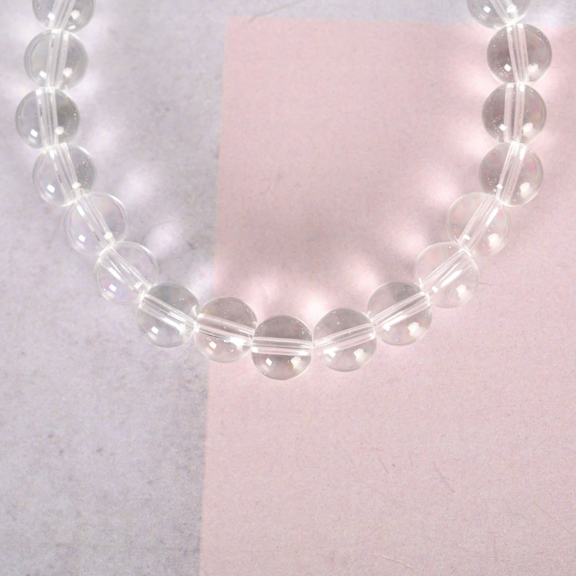NVR Men & Women Transparent Beaded Elasticated Bracelet - NR Retail-NVR