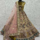 Jyoti Fashion Women's Mehendi Velvet Dori, Multi Thread Embroidered with Zircon Diamond Work Wedding Lehenga Choli | Swadesiicart