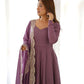 Joban Fashion Purple Kurta Set Chanderi Sequence Embroidery Work - Swadesiicart