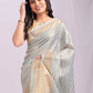 Shree Shyam Fashion Organza Sky Blue Saree