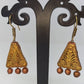 Terracotta Boho Ear Hangings-Copper Gold | Swadesiicart