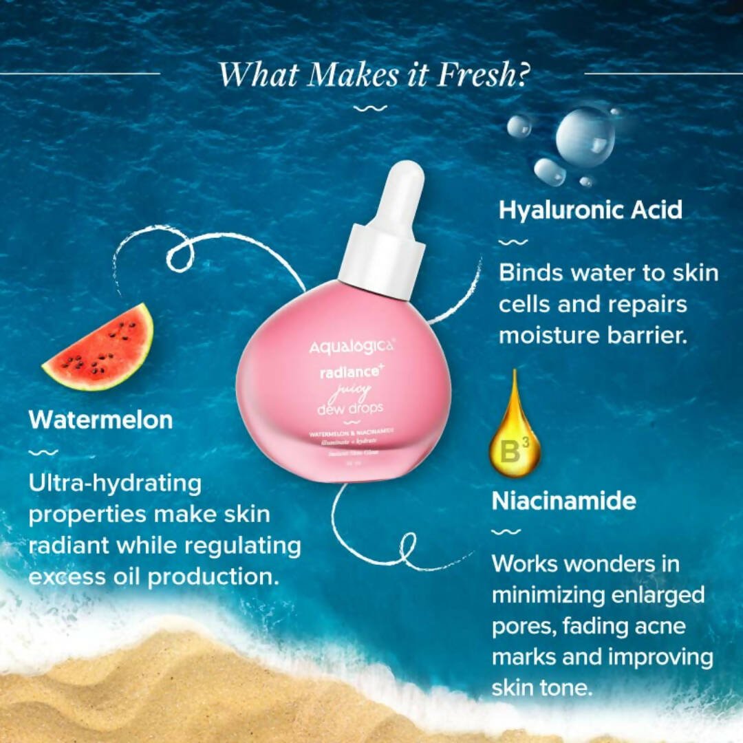 Aqualogica Radiance+ Juicy Dew Drops - Limited Time Offer - Swadesiicart