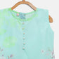 Ahalyaa Aqua Blue Crepe Printed Kids Kurta Palazzo Sets For Girls | Swadesiicart