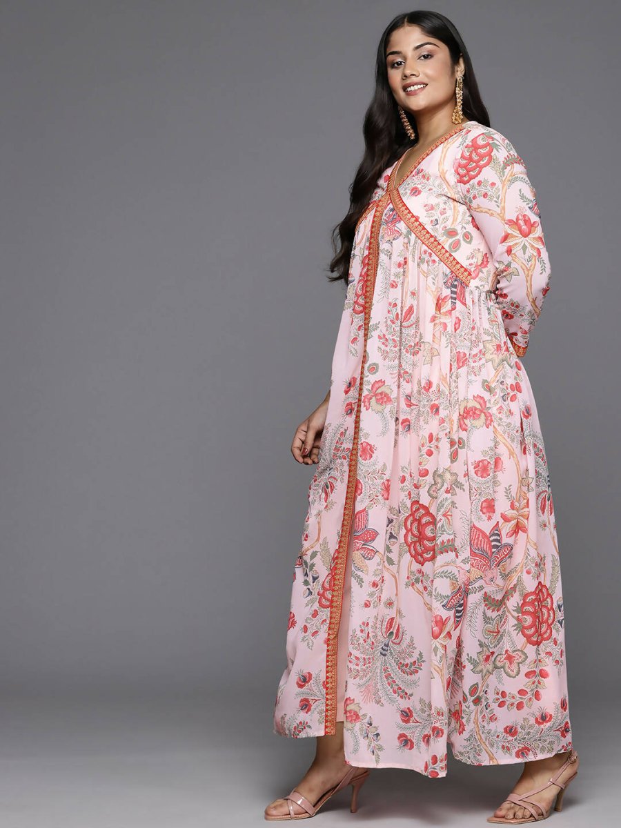 Ahalyaa Women's Traditional wear Kurta Set - Pink | Swadesiicart