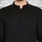 Even Apparels Pure Cotton Black Kurta - Black | Swadesiicart