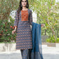 BulBul Aaliya Classic Cotton Navy Kurta Set with Dupatta - Swadesiicart
