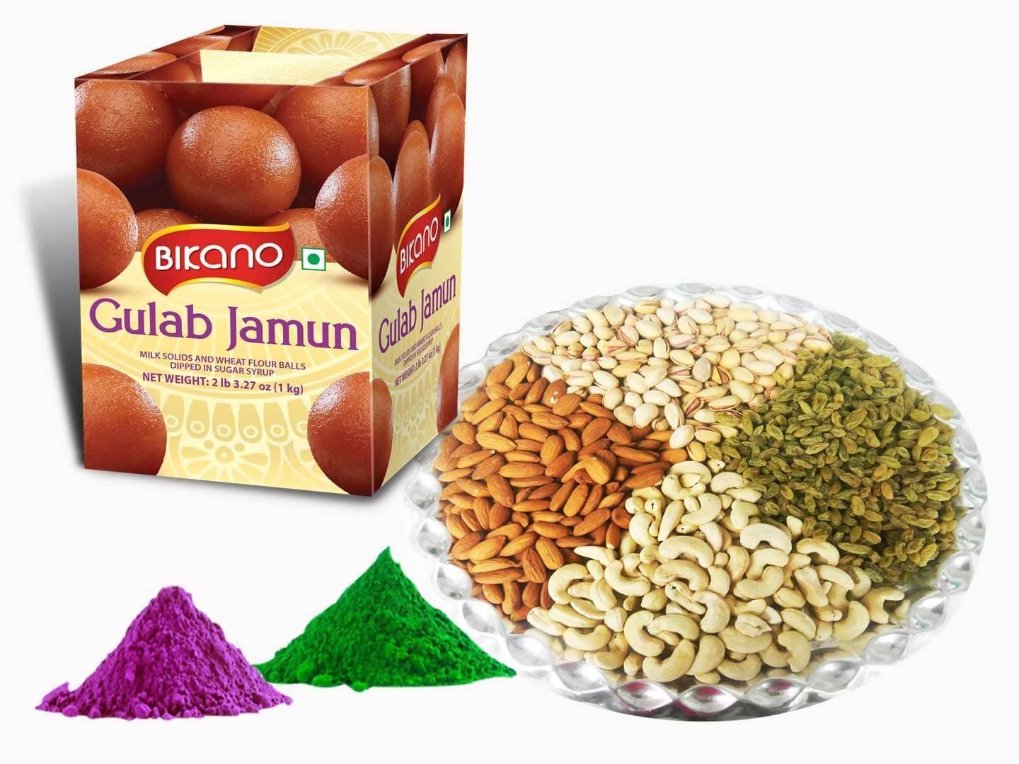 Bikano Gulab Jamun With Dry Fruits On Holi | Swadesiicart