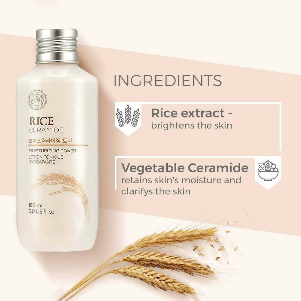 The Face Shop Rice & Ceramide Moisturizing Face Toner - Korean Skincare | Swadesiicart