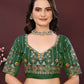 Ai Fashion Green Georgette Digital Print Party Wear Saree