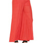 Asmaani Red Color Lycra Fabric Flared Palazzo