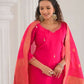 Ethnic Festive Wear Viscose Chanderi Pink Stitched Suit With Dupatta - Tanisha | Swadesiicart