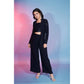 Navy Georgette Sequence With Thread Designer Co-Ord Set - Flory - Swadesiicart