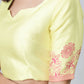 Vastranavya Yellow Mandala Print Free Hand Ready to Wear Saree | Swadesiicart