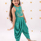 Lil Drama Khilkhilahat Green Crop Top and Dhoti SeT For Girls | Swadesiicart