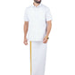 Ramraj Cotton Mens Half Sleeve Royal Cotton White Shirt | Swadesiicart