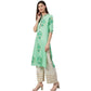 Anubhutee Women's Green Ethnic Printed Kurta with Palazzos | Swadesiicart