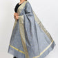 Mominos Fashion Moeza Women's Banarsi Silk Woven Design Grey Dupatta - Swadesiicart
