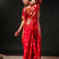Joban Fashion Silk Banarasi Red & Golden Color Saree | Swadesiicart