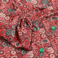 Red Poly Rayon Digital Printed A-line Top - Tarini - Swadesiicart