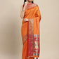 Shree Shyam Fashion Silk Blend Ornage Saree