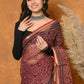 Very Much Indian Pure Kota Cotton Handblock Printed Saree - Red | Swadesiicart