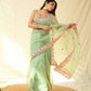 Vamsee Manali Green Organza Saree - Swadesiicart