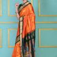 Very Much Indian Authentic Pure Silk Handloom Orange Maharani Paithani | Swadesiicart
