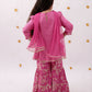 Lil Drama Khilkhilahat Pink Kurta Sharara With Dupatta Set For Girls | Swadesiicart