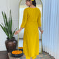 The52 Yellow Women's Beautiful Embroidered Rayon Fabric with Straight Kurta, Pant and Dupatta Set - Swadesiicart