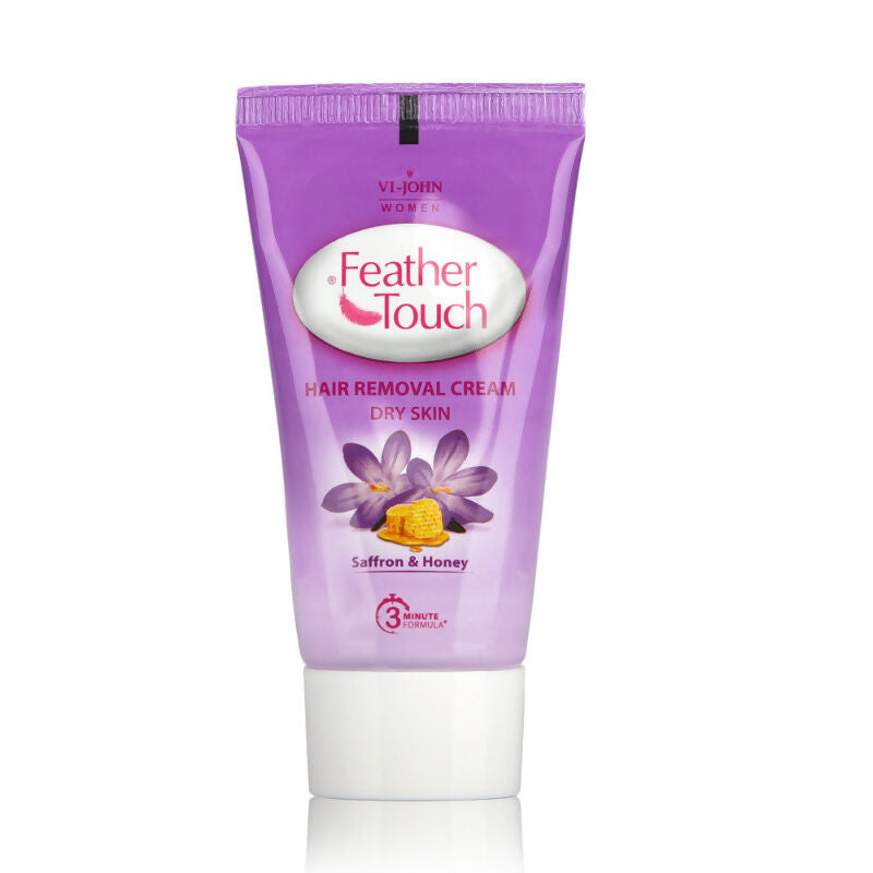 VI-JOHN Feather Touch Saffron & Honey Hair Removal Cream for Women for Dry Skin, Suitable for Legs, Underarms, Bikini Line, Arms | Swadesiicart