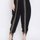 Indian Clothing Cheera Women’s Black Dhoti With Golden Lace - Swadesiicart