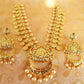 Gold Plated Multicolor Lakshmi Kasu Necklace Set