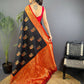 Joban Fashion Maroon Peacock Banarasi Silk Sarees | Swadesiicart