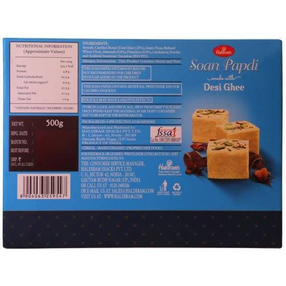 Haldiram's Sugar Free Soan Papdi | Swadesiicart