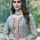 BulBul Fashionista Cotton Grey Kurta Set with Dupatta - Swadesiicart